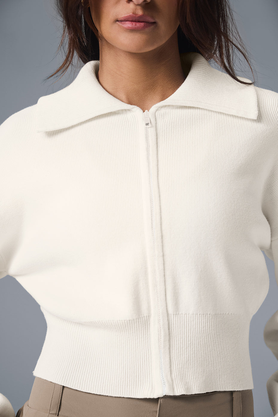Short Knit Scholar Full-Zip Jacket