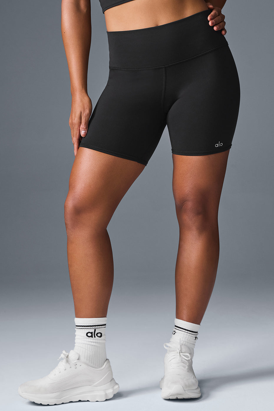 Biker High-Waist Airbrush 5" Short