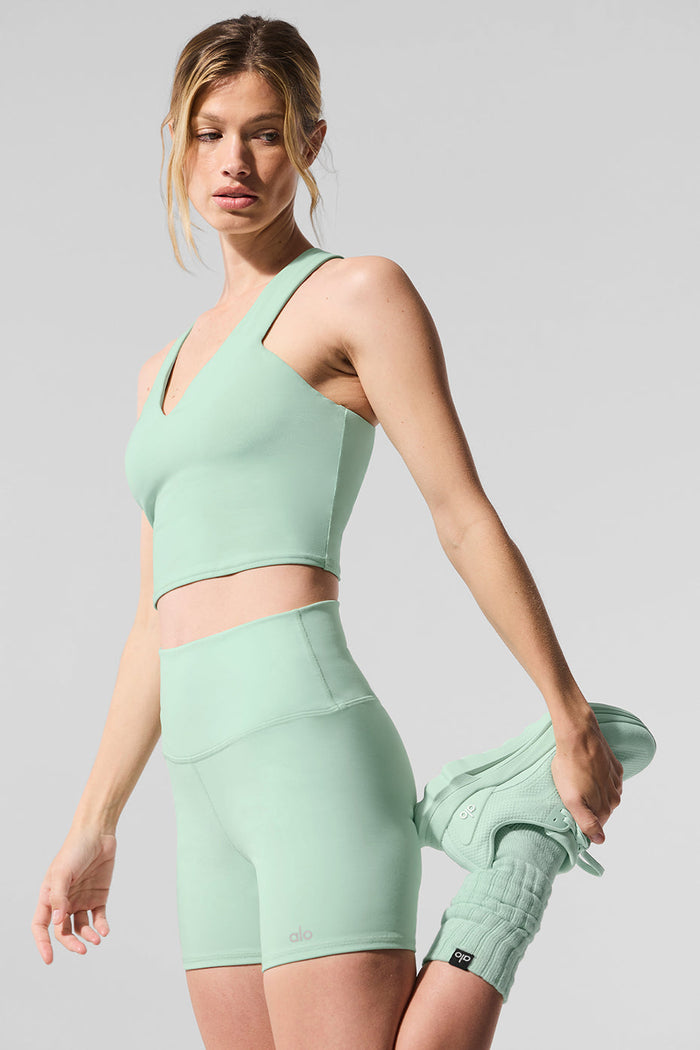 Biker High-Waist Airbrush Mint Short