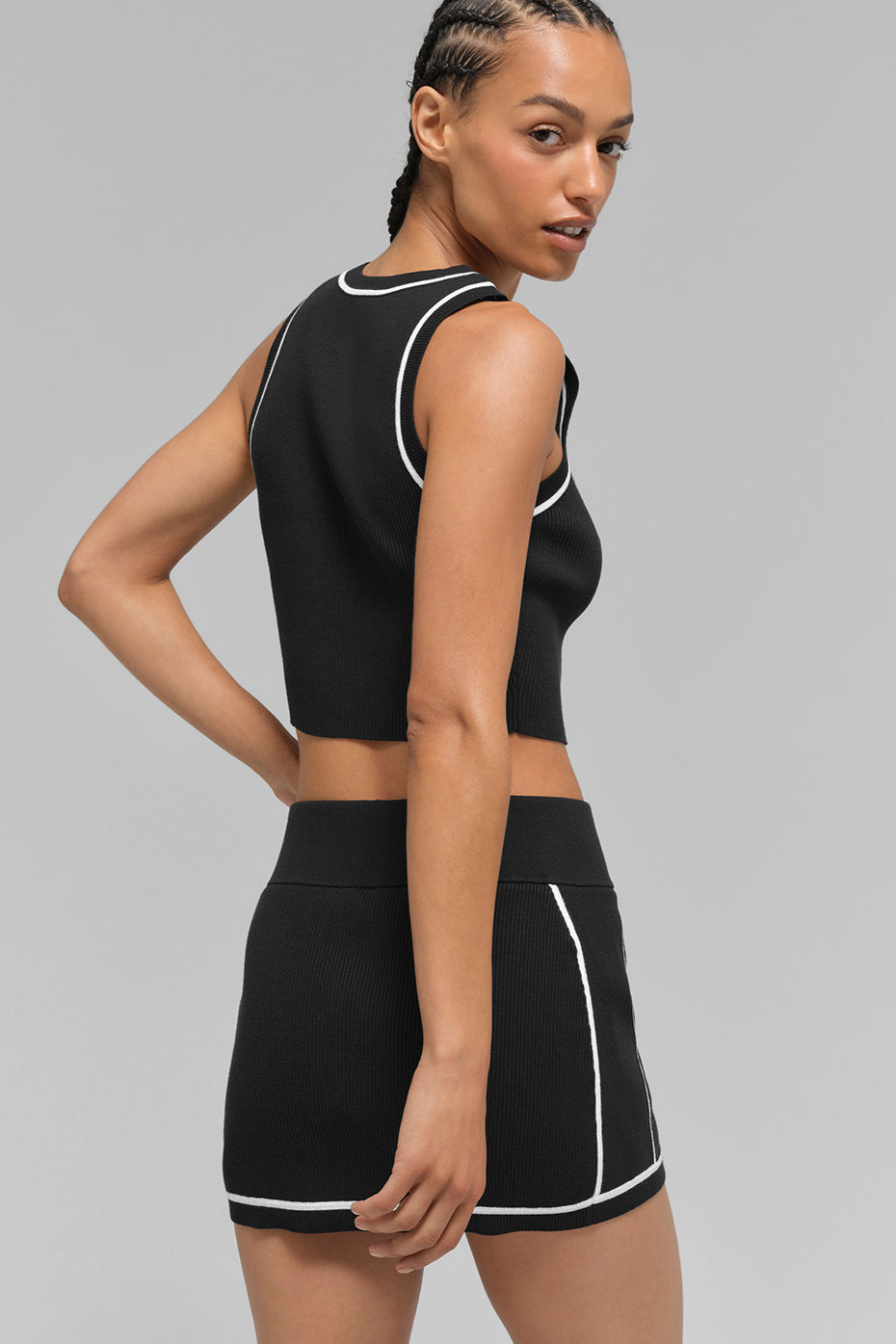 Mini Skirt Highline Ribbed Knit