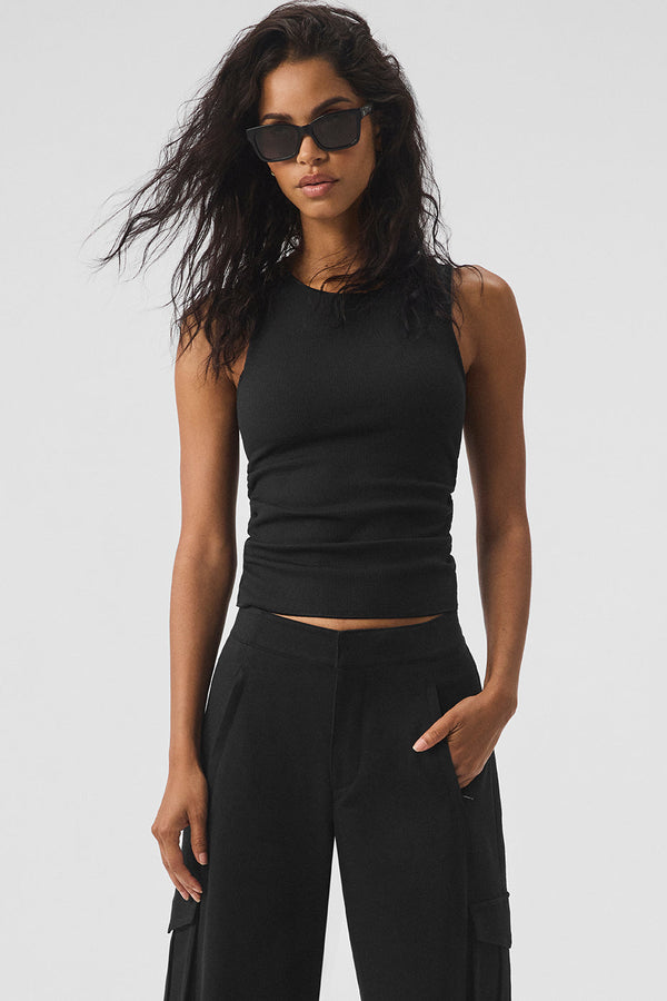Ribbed Pointelle Tank