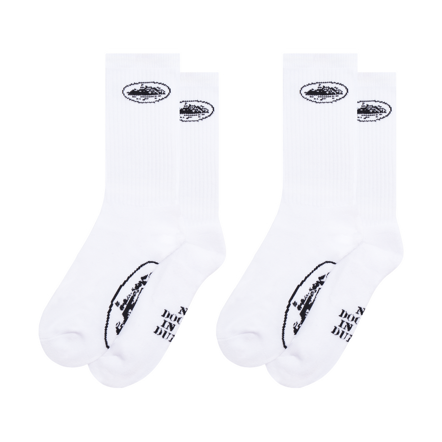 Corteiz White Alcatraz Socks