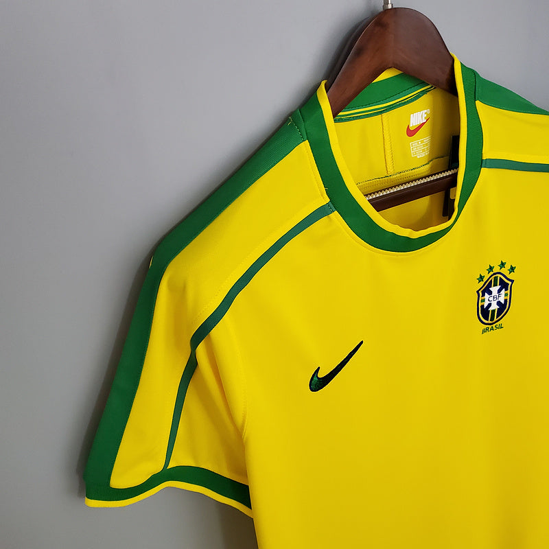 Maillot 1998 Retro Brazil Home