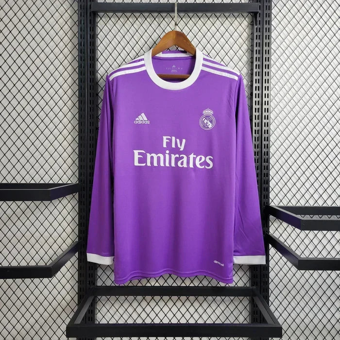 Maillot Real Madrid Retro 2016-2017 Away Long Sleeve
